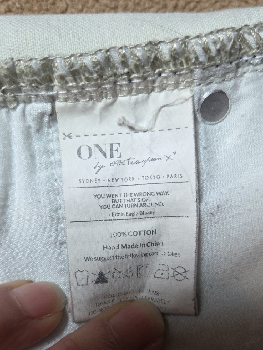 One by Teaspoon White High-Rise Frayed Hem Denim Shorts,sz 29. - Picture 9 of 16